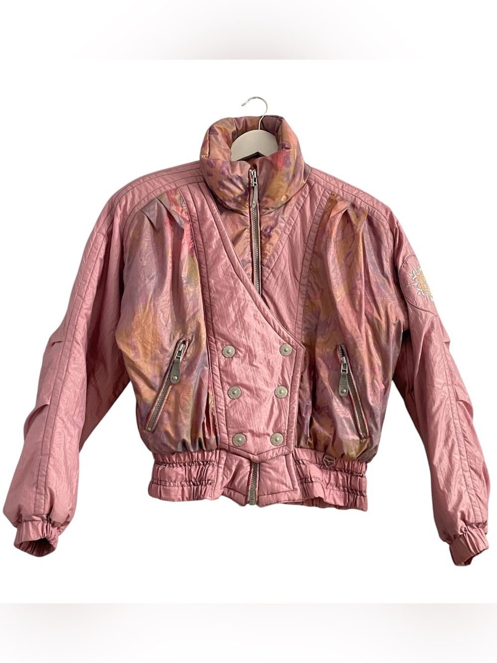 Vintage Obermeyer Quilted Bomber pandora ski Jacket Iridescent size 6